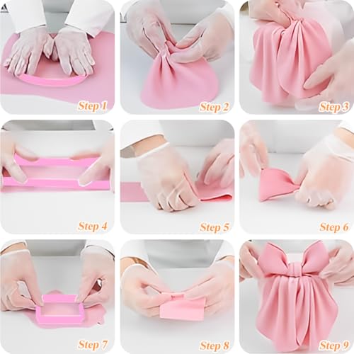 KALAIEN Bow Cookie Cutter, 3Pcs Plastic Bowknot Cutter Sets - color: Large Bow Tie