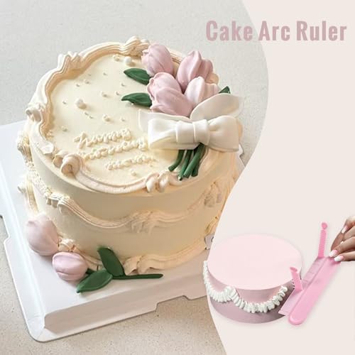 2 Pcs Flip Cake Arc Ruler, Cake Swag Maker, Decorating Graduated Scale