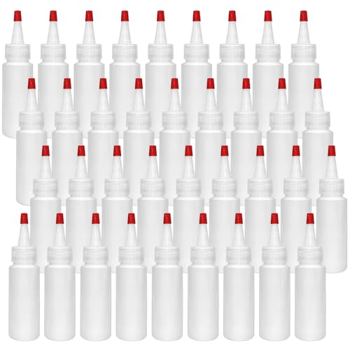 36 Pcs 2 oz Plastic Squeeze Bottles for Condiments,Icing and Crafts