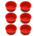 4 inch Mini Cake Pans, 6 Pack Nonstick Silicone Small Cake Pans
