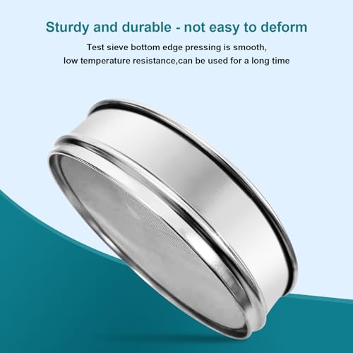 7.9" (20cm) 304 Stainless Steel Lab Sieve, 24 Mesh (0.8mm) Screen Sifter - size: 24Mesh(0.8mm)/Ф7.9in