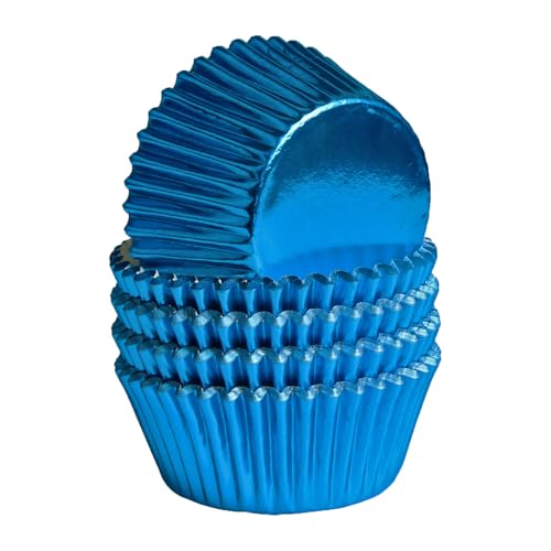 Blue-Foil Cupcake-Liners Baking-Cupcake,For Birthday Parties Wedding 100Pcs
