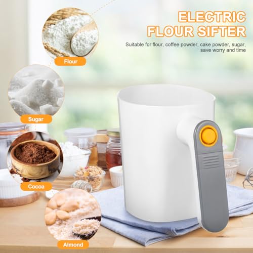 Hemobllo Electric Flour Sifter ABS Stainless 18X15.2X15.2CM Baking