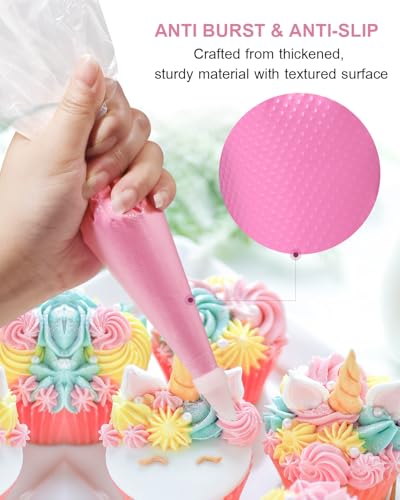 100 Pack 18 Inch Large Piping Bags, Disposable Tipless Icing Bags - size: 18in - 100 Pack
