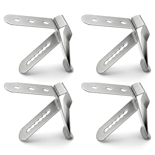 4 Pack Thermometer Pot Clips, Adjustable Stainless Steel Probe Holders