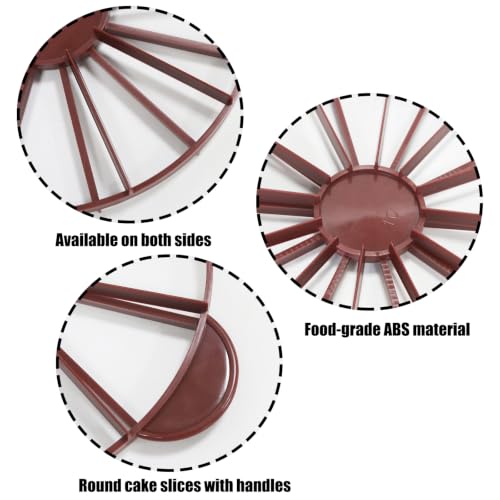 Cake Cutter Cake Slice, 10/12 Slice Red Cake Portion Marker - size: 10/12 Red