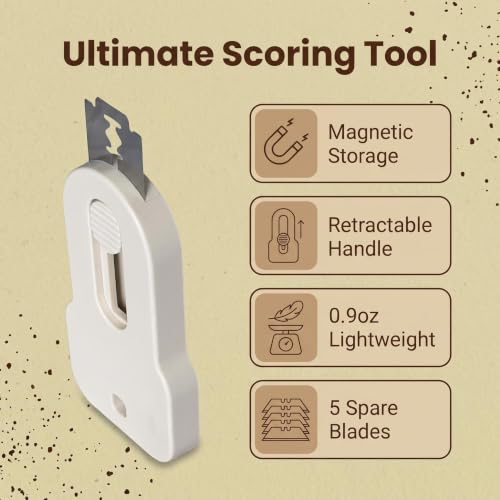 Sourdough Bread Lame - Stronger Magnetic & Slide-Lock,6 Blades