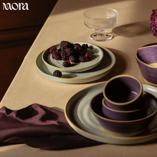 Mora Micro Ramekins Set of 4, 6oz Ceramic Pottery Baking Dishes - Microwave, Oven and Dishwasher Safe - Nebula - color: Nebula, size: Micro