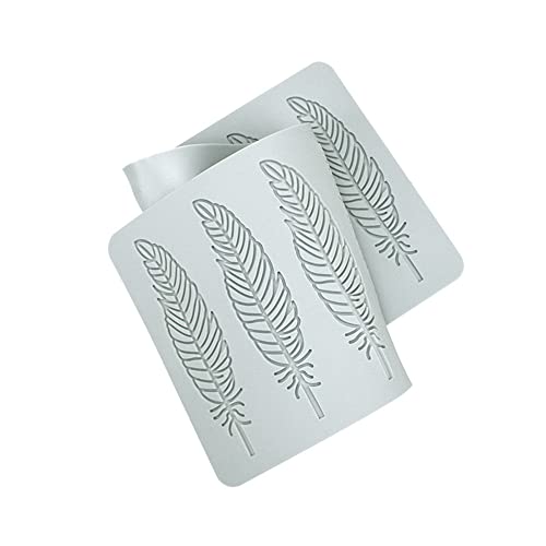 Chocolate Silicone Molds 3D Hollow Feather Leaf Fondant Mold Geometric Shaped Candy Mold Cupcake Cake Topper Sugar Craft Cake Decoration (D_15.32 * 5.6 * 0.12inch) - size: D_15.32*5.6*0.12inch