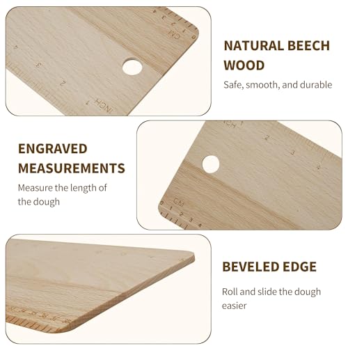 Baguette Transfer Peel, 17 Inch Long, Flipping Board for Baking of French Baguette Bread, Loaves and Ciabatta, Keep Dough in Shape, Made with Food-Grade Premium Beech Wood - size: 17"L x 4"W