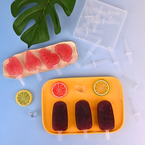 WMKGG 16 PCS Popsicle Plastic Sticks Reusable,Ice Pop Sticks - color: Popsicle Plastic Sticks