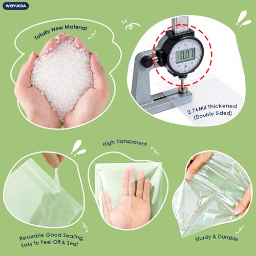 12x16 IN Clear Self Sealing OPP Cellophane Bags, 50 Pcs, Clear Plastic Bags for Clothes, Shirts, T-Shirts & Clothing Resale Packaging - size: 12X16"