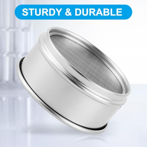 120 Mesh Lab Sieves 4" Diameter 304 Stainless Steel Wire Cloth Test Sieve for Industrial Laboratory Home - size: 120 mesh