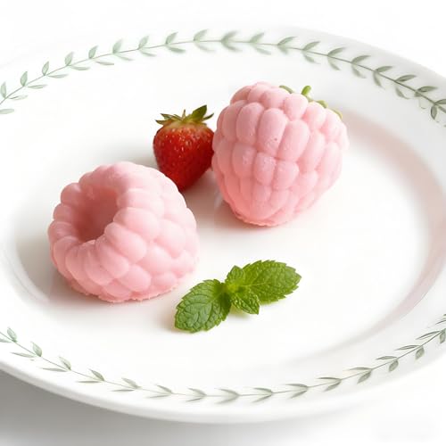 Raspberry Shape Silicone Mold 6-Cavity for Desserts - color: white(raspberry silicone mold-QY192)
