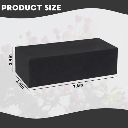 Prashent 6 Pcs Black Floral Foam Blocks for Artificial & Dried Flowers, Reusable & Water Resistant, Easy to Cut and Shape, Ideal for Home, Wedding, Events & DIY Crafts, 7.8” L x 3.5” W x 2.4” H - color: Black-6PCS-7.8” x 3.5”