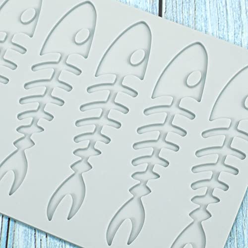 Lobster Shape Lace Silicone Mold Chocolate Candy 3D Hollow Fishbone Candy Mold Food Cooking Meals Decorations Fondant Mold Polymer Clay Molds (B_6.4x4.36x0.12inch) - size: B_6.4x4.36x0.12inch