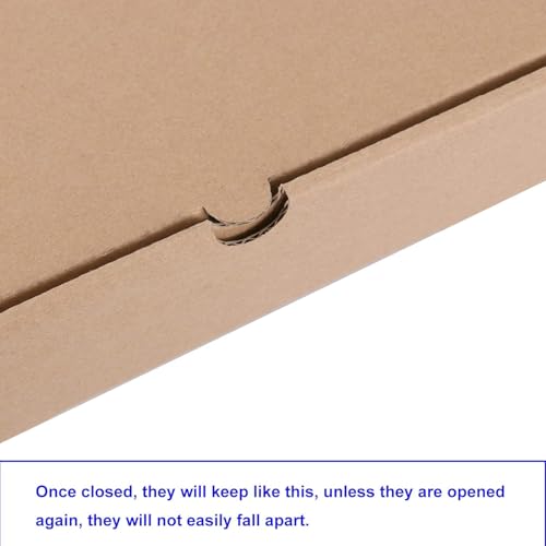 30 PCS 9.4x9.4 Inch Square Cardboard Pizza Box, 1.5 inch Thick Quality Corrugated Pizza Boxes, Disposable Takeaway Packaging Boxes keeps Pizza Fresh, Kraft Brown Color