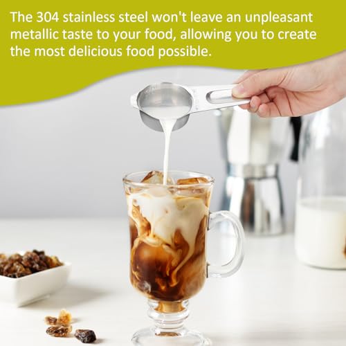 3/4 Cup (180 ml | 6 oz| 180 cc) Stainless Steel Measuring Cup, Metal Measuring Cup for Cooking & Baking - color: Stainless Steel, size: 3/4 Cup (180 ml | 180 cc | 6 oz)