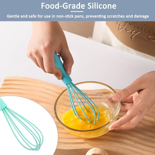 Mini Whisk, Small Silicone Whisk, Tiny Hand Egg Mixer for Flour Cake Egg - color: Gray