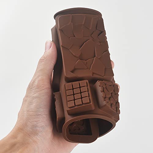 Break Apart Silicone Chocolate Molds, Chocolate Bar Molds, Homemade Protein and Energy Bar Molds, 5 Packs