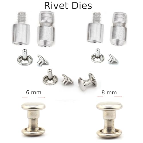 Hand Press Machine Set and Essential Dies for Snap Buttons, Grommet Eyelets, Rivets, Popper Fasteners Setting and Hole Punchers (Mix Color Just Die Set) - color: Mix Color Just Die Set