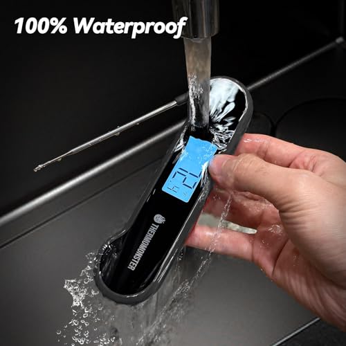 0.5 Sec Instant Read Meat Thermometer Digital for Cooking, Black - color: Black