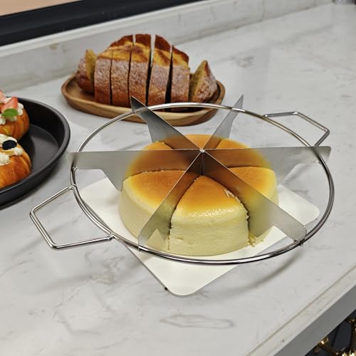 8 Slices Pie Cutter Cookie Cutters Pizza Cutters Cake Slicer for Even Slices Stainless Steel Side handle Kitchen Tools - size: 8 Slices Pie Cutter