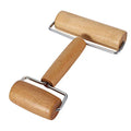 Pizza Roller, Wooden Rolling Pin Double Sided Pastry Wheel Cutter Kitchen Utensils Baking Tool (1)