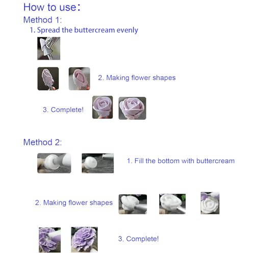 2 PCS Cake Decorating Stick Aluminum Alloy Pastry Cone Holder Silver Icing Flower Nail for Baking Decoration