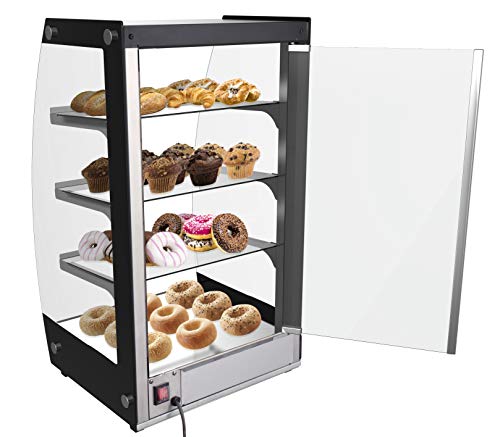 KoolMore DC-3CB Bakery Display Case, 2.7 Cu. Ft - 3 Shelves, Black & Clear