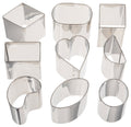 Ateco 9 pc Petit Four Stainless Steel Cutter Set - size: #2009 Petite Four Cutter Set, 9 pcs