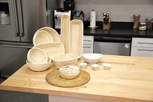 Frieling Proofing Basket, Brotform Bread Rising Banneton and Serving Basket, Oval, 11-Inch 10-Inch by 7-Inch - size: 10" x 7"