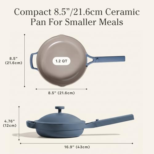Our Place Mini Always Pan, 8.5" Ceramic Nonstick Pan - color: Blue Salt, size: 8.5"