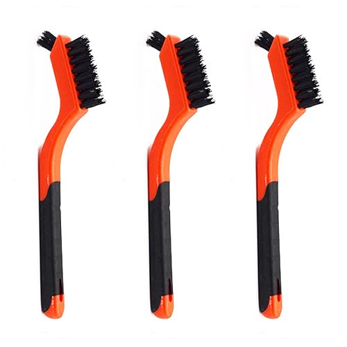 3pcs Nylon Cleaning Brushes Small Wire Brush Set for Cleaning Rust Removal in Holes