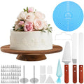 61 Pcs Cake Decorating Kit, 12" Turntable, Piping Tips, Spatula