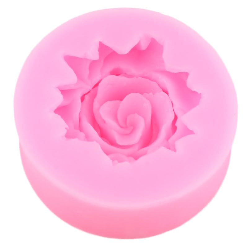 ZiXiang Bloom Rose Flower Silicone Molds Rose Fondant Mold Set of 4 - color: Style G