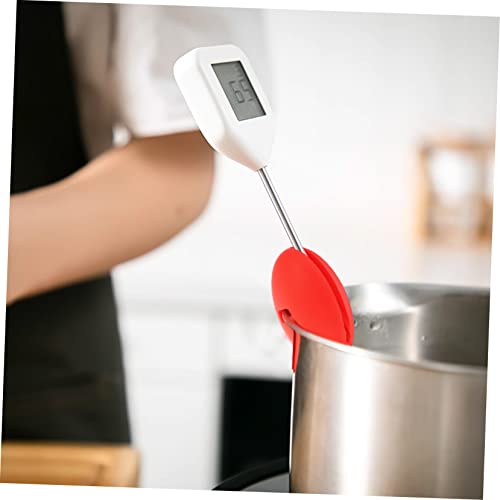 MAGICLULU Silicone Thermometer Pot Clip Red 2 Pack