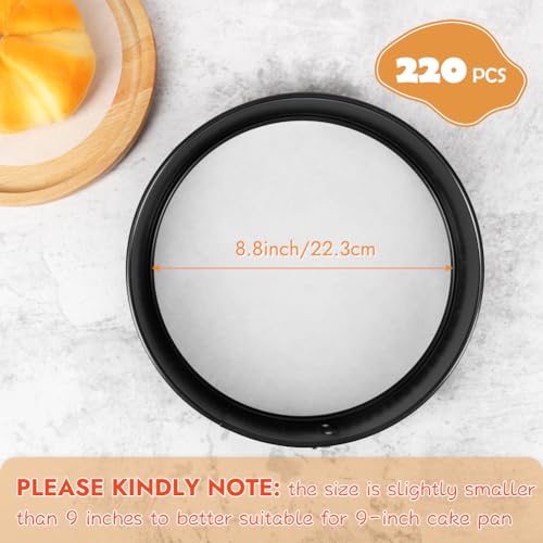 BYKITCHEN 220pcs 9 Inch Parchment Paper Rounds for Springform Pan, Cake Pan - size: 9 INCH