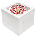 10pcs Tall Cake Boxes,10x10x10 White Bakery Boxes with Window Cake Containers 10 Inch Large Cake box,10x10 Square Cardboard Cake Box,Cake Decorating Supplies for Gift Giving