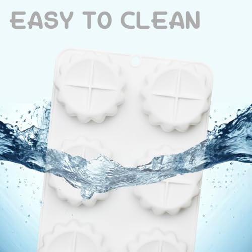 2PCS Egg Tart Silicone Mold, 6-Cavity Egg Tart Shaped Mousse Mold, White - color: White-XY054