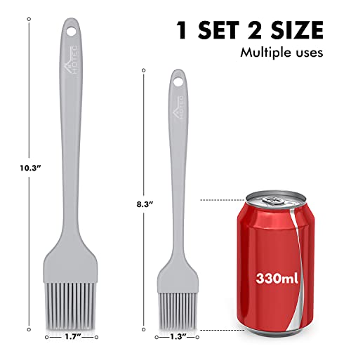 HOTEC Silicone Basting &Pastry Brushes, Grey 2 - color: Grey 2