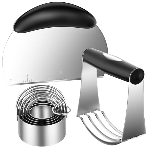 Pastry Cutter Biscuit Cutter Dough Cutters, Pastry Cutter Tool - color: 3 Pieces Black