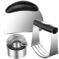 Pastry Cutter Biscuit Cutter Dough Cutters, Pastry Cutter Tool - color: 3 Pieces Black