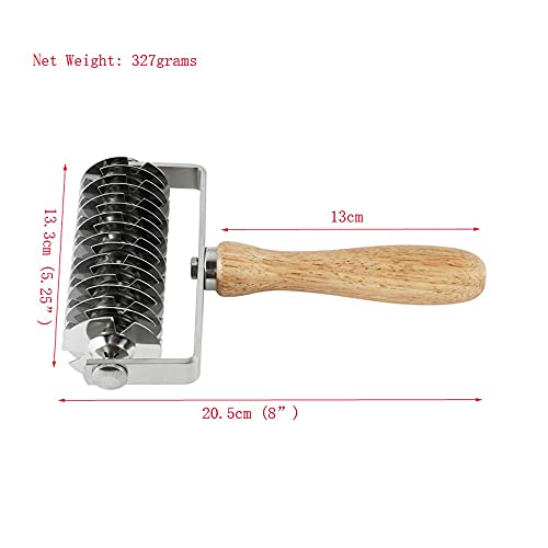 Stainless Steel Roller Dough Lattice Pizza Roller Cutter Kitchen Cooking Baking Tools - color: Yellow-2