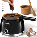 Electric Chocolate Melting Pot, 4-Cup Chocolate, 2 Insert Pots - color: Black