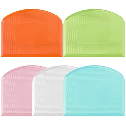 Flexible Dough Scraper & Cutter Set, 5-Piece Bench & Bowl Scrapers