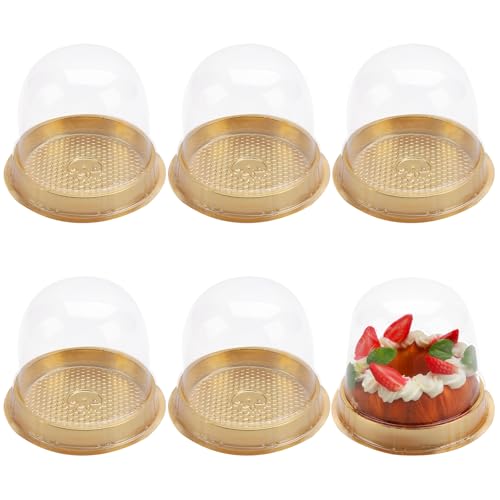 Hewnda Cake Box, Clear Plastic Dome Carrier, 50 Sets