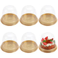Hewnda Cake Box, Clear Plastic Dome Carrier, 50 Sets