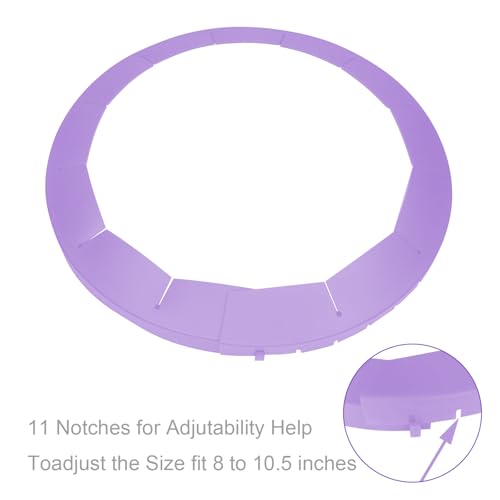 2PCS Adjustable Pie Crust Shield Protector Silicone Baking Pie Ring Pie Crust Cover Heavy Duty Edge Protector Pie Crust Tools Pie Saver Pie Guards Pie Pans Fits 8-inch to 10-inch (Purple) - color: Purple