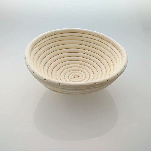 7 Inch Round Banneton Bread Proofing Basket 2 pcs Natural Rattan Cane Brotform Handmade& Linen Liner Cloth - size: 7" Round 2 Pack